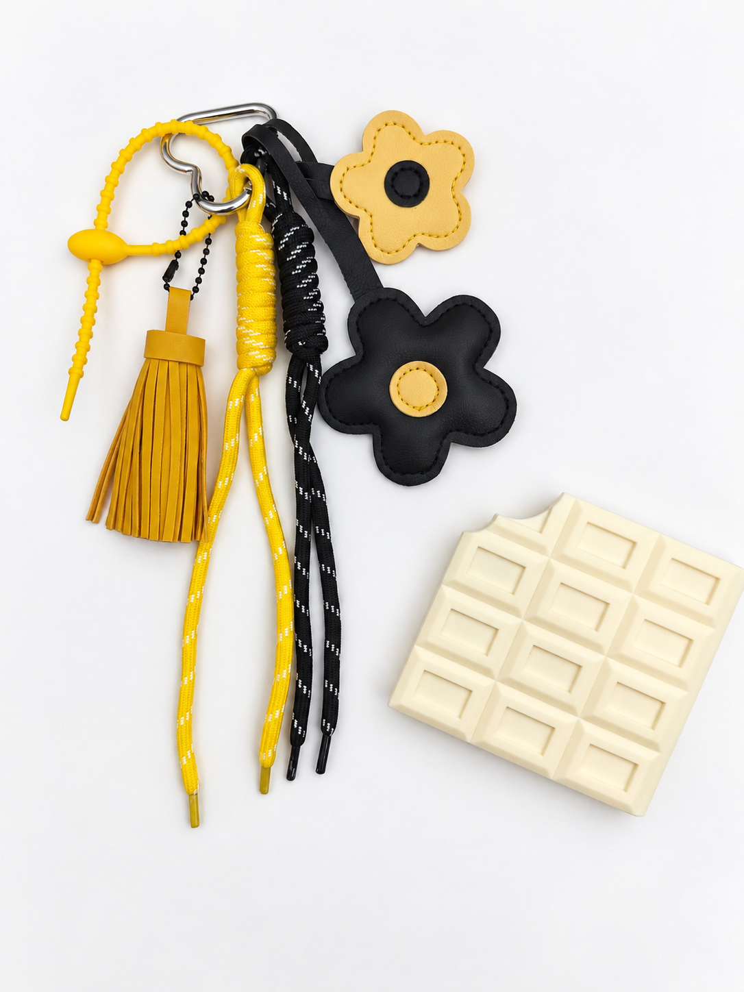 Black & Yellow Flower Charm