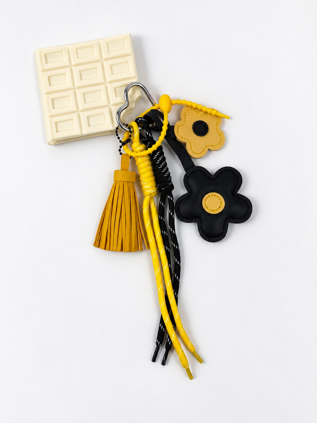Black & Yellow Flower Charm