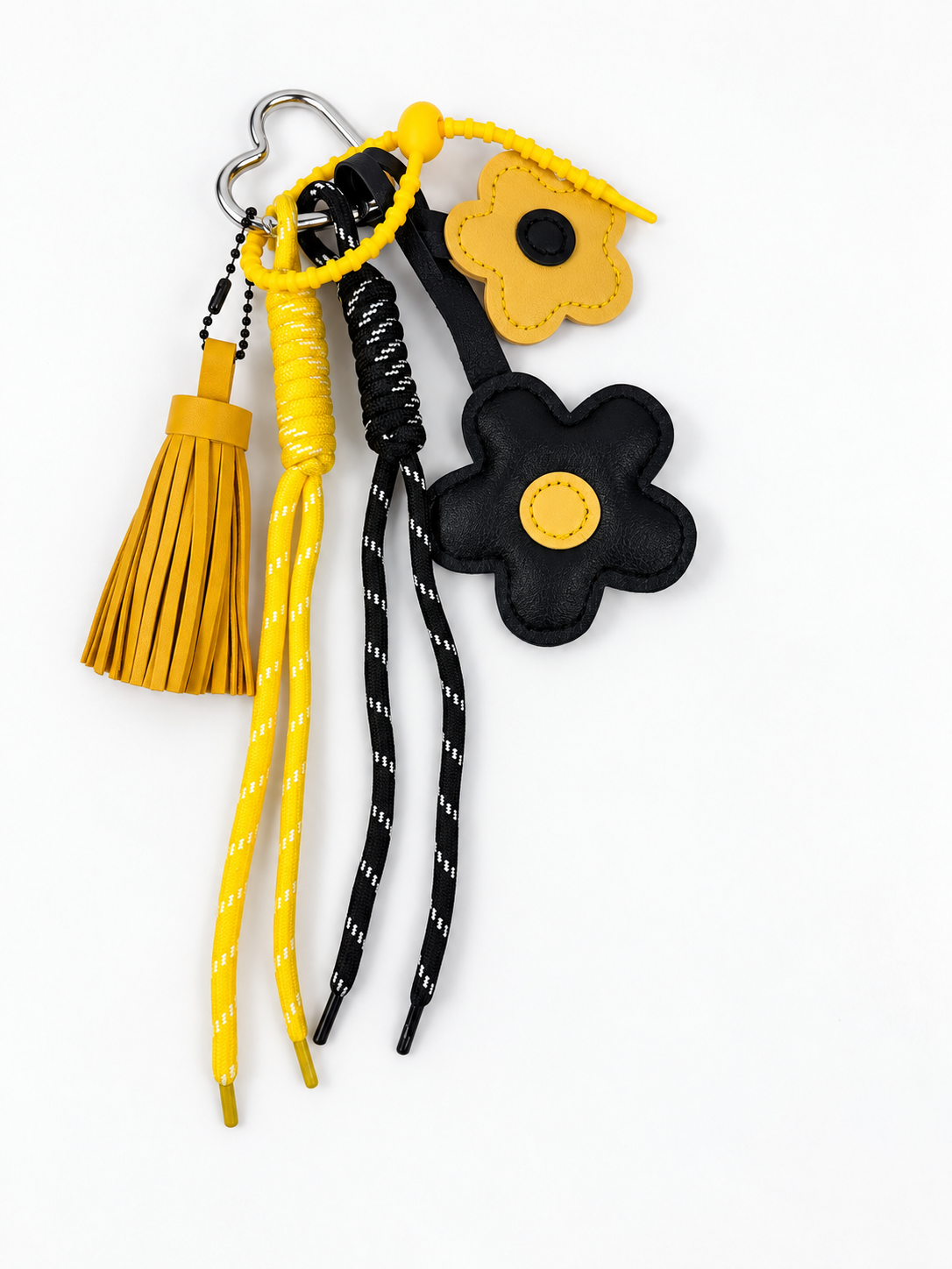 Black & Yellow Flower Charm