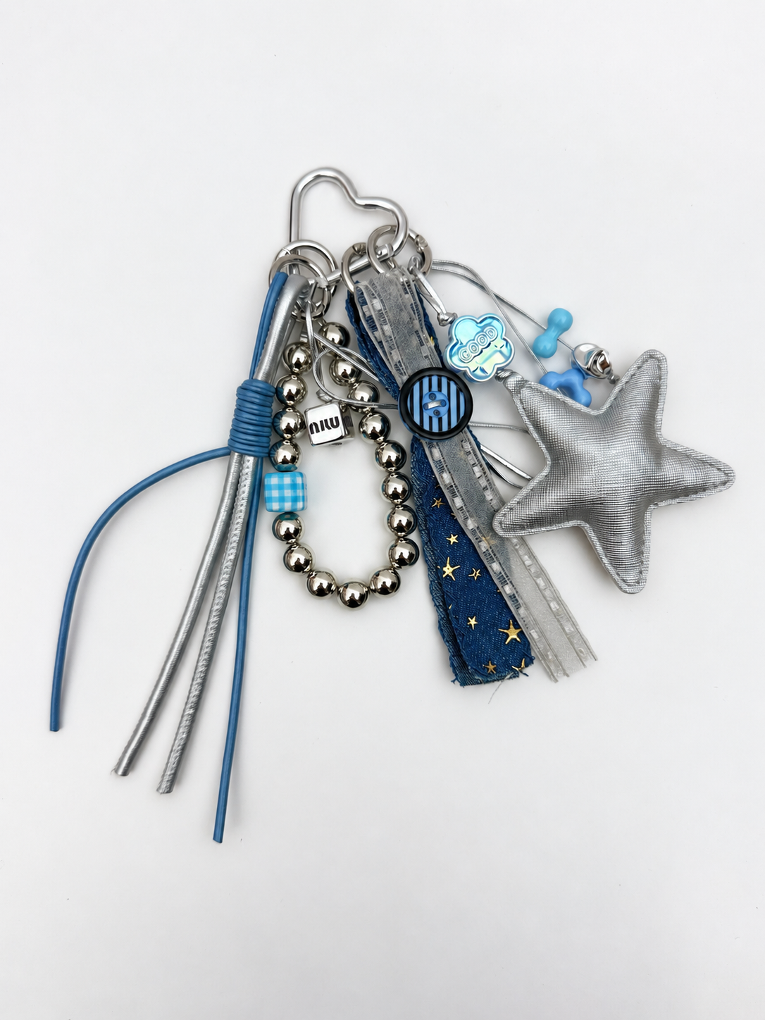 Silver Star Keychain