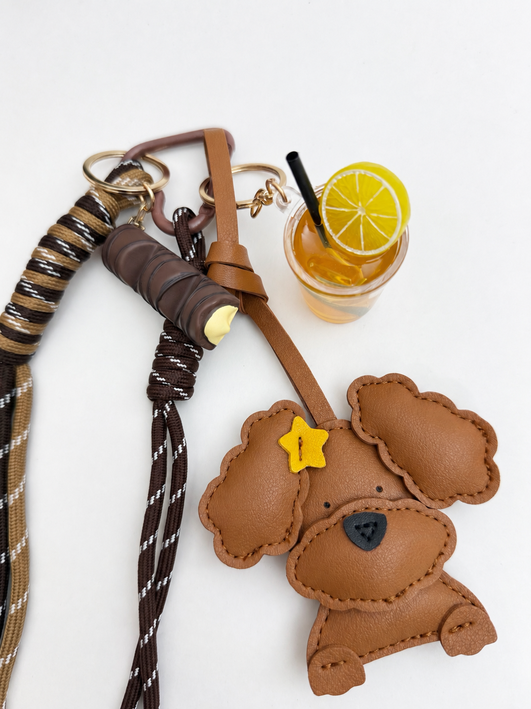 Sweet Puppy Charm Keychain