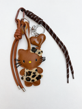 Leopard Kitty Charm Keychain